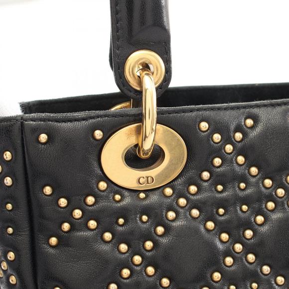 Dior Lady Small Cannage Handbag Bag Black - Picture 9 of 10